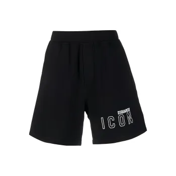 DSQUARED2 Logo Print Cotton Track Shorts