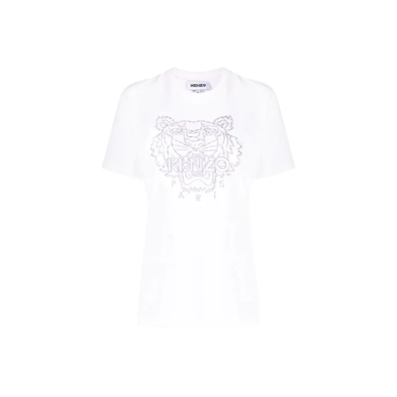KENZO Classic Tiger Head T Shirt Women's White-0