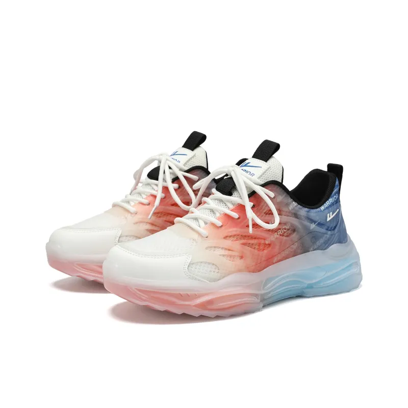 WARRIOR Chunky Sneakers Men Low Top White/Red/Blue/Black/White/Light Blue-3