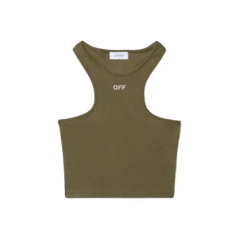 OFF WHITE Stamp Ribbed Rowing Top