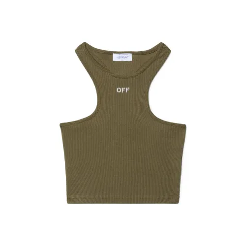 OFF WHITE Stamp Ribbed Rowing Top