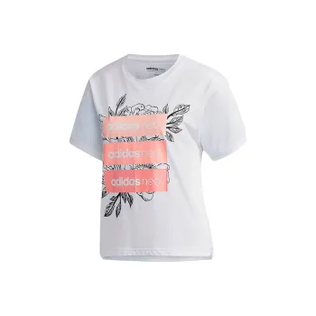 Adidas Neo Drop Shoulder Sleeve T Shirt Women's White