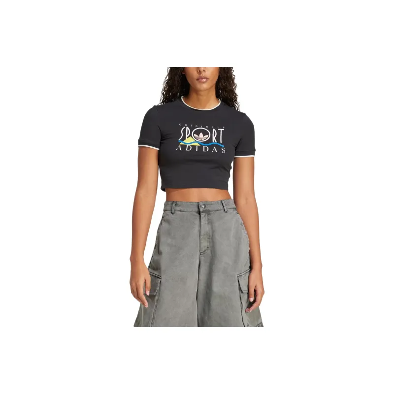 Adidas Regular T Shirt Women's Black-0