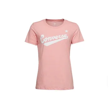 Converse Drop Shoulder Sleeve T Shirt Women's Pink