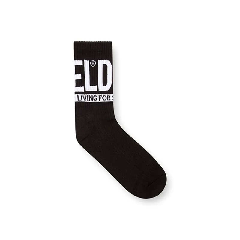 DIESEL Mid Calf Socks Men's 3 Pack Black-2
