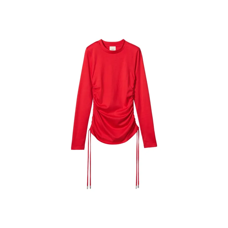 CALVIN KLEIN Spring Festival Red Magenta Regular T Shirt Women's-3