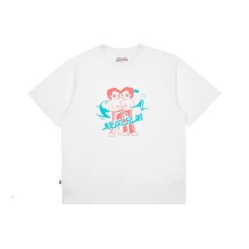 Nengmao Store Straight T-Shirt Unisex White