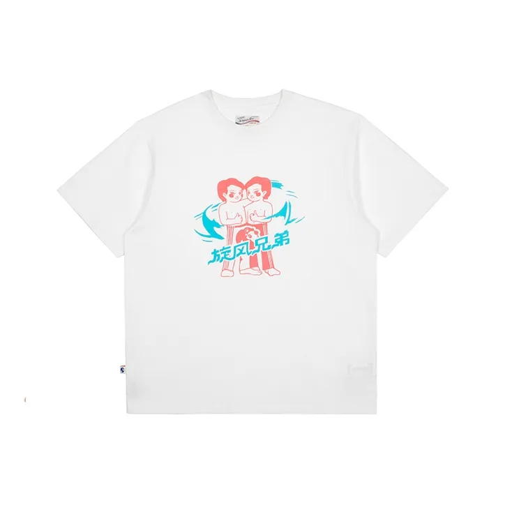 Nengmao Store Straight T-Shirt Unisex White-0