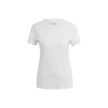 Adidas Women's Essentials Slim 3 Stripes T Shirt Off White/White