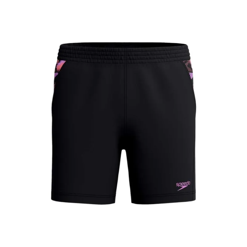 Speedo Xpress Lite Panel Swimming Shorts Men's Black/Pink Color-0