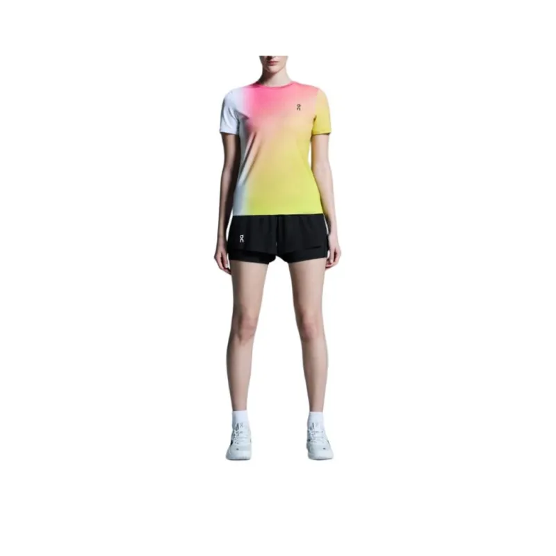 On Court T Shirt Women's White/Lime-0