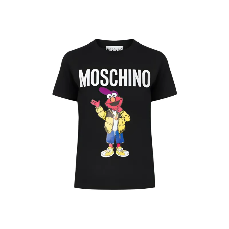 Sesame Street X MOSCHINO T Shirts Women's Black-0