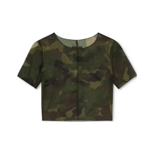 HERON PRESTON Crop Tops Women's Army Green