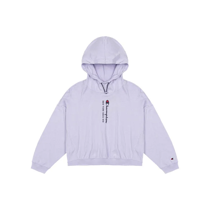 Champion Crew Neck Straight Long-Sleeved T-Shirt Women's Light Purple-0