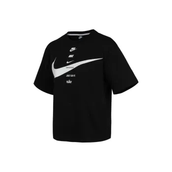 Nike Drop Shoulder Sleeve T Shirt Women's Black