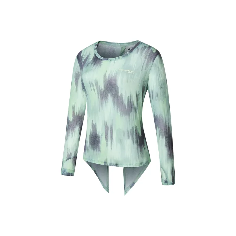Saucony T Shirt Women's Liqueur Mustard Dazzling Print Desert Garden-0