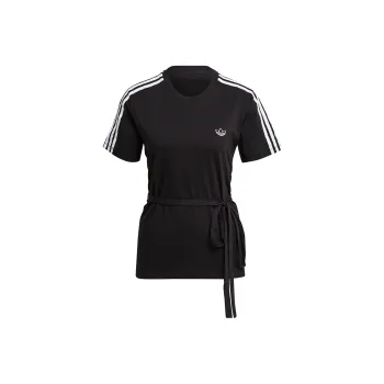 Adidas Originals Set in Sleeve T Shirt Women's Black