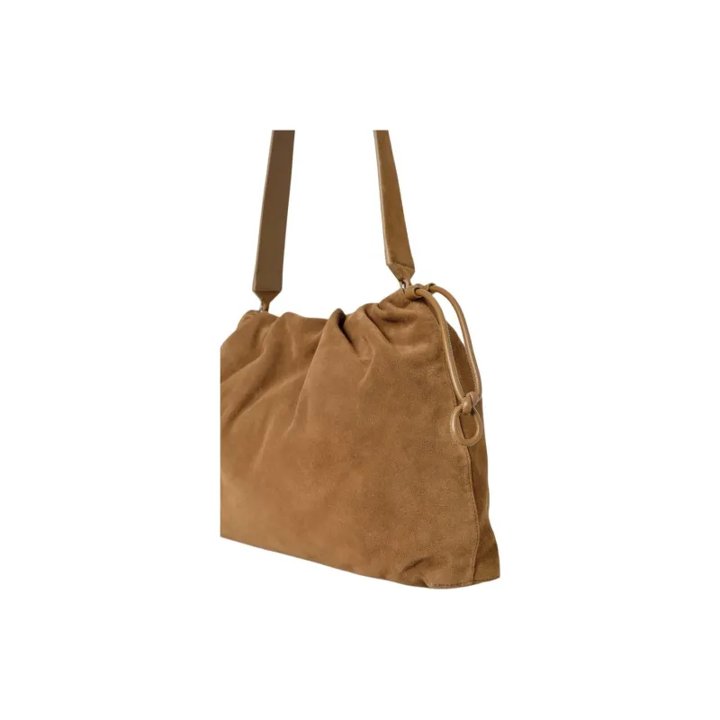 COS Cavatelli Suede Clutch Women's Brown-2