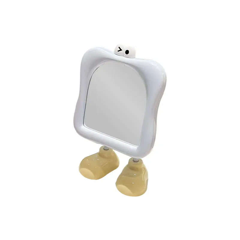 Jingda Cartoon Big Foot Desktop Portable Single Sided Eyes Make Up Mirrors Grooming-7