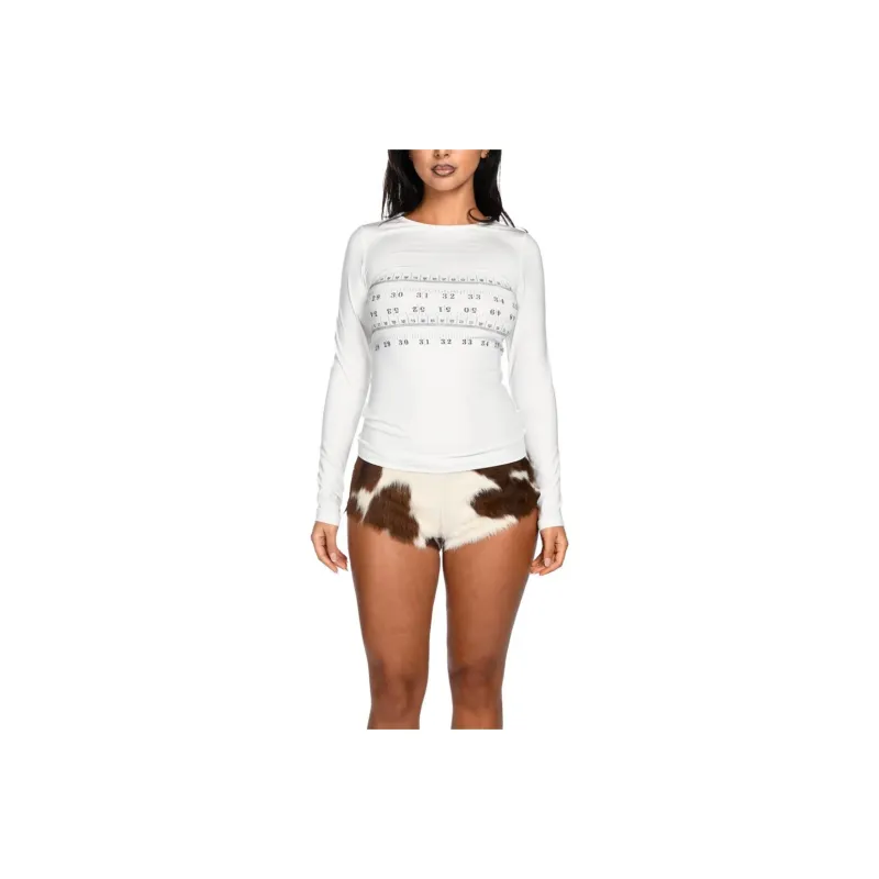 1XBlue T-Shirts Women's White-0