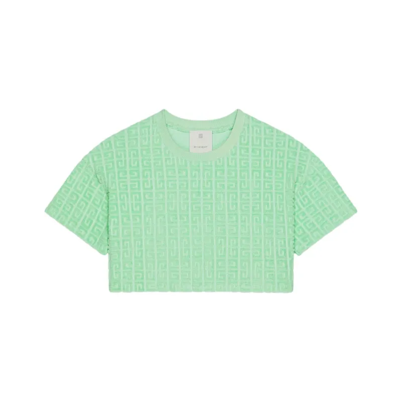 Givenchy 4G Jacquard Cropped Knit Top-0
