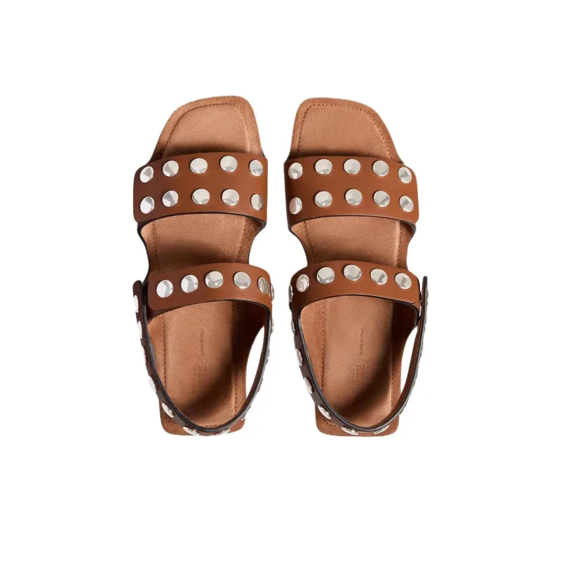 KHAITE Boden One Strap Sandals Women's Dark Brown-3
