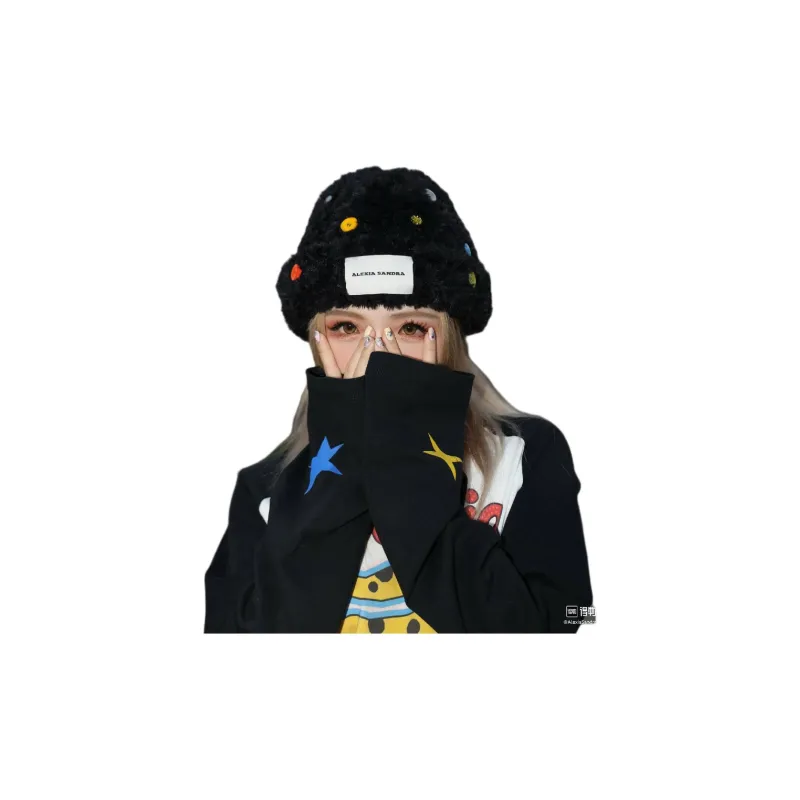 Alexia Sandra Polyester Beanies Women's Black-3