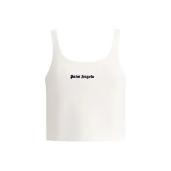 PALM ANGELS Logo Embroidered Tank Top