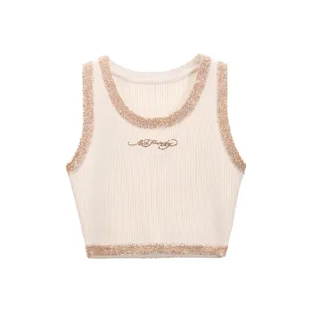 Ed Hardy FW24 Tank Tops Women's Almond