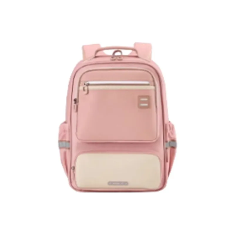 KALA·Y Fabric Backpack Student Backpack Kids' Lilac/Black Gold/Morandi Pink/Navy Blue/Poplar Green-6
