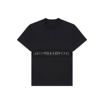 Givenchy T Shirt With Lace Webbing Black 'Black'