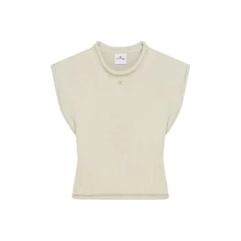 COURREGES Sleeveless Tank Top 'Clay'