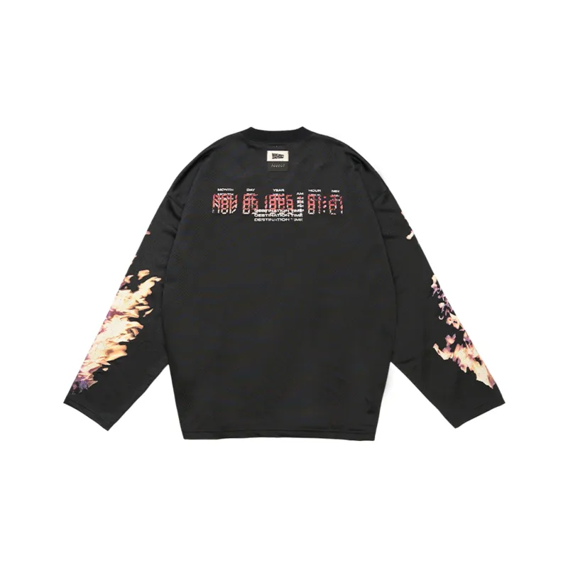 VESSEL x HUIDAOWEILAI,LIANMINGKUAN Sweatshirt Unisex Back To Future Flame Jersey-1