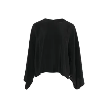 BESIONIA Batwing Sleeve T Shirt Women's Black