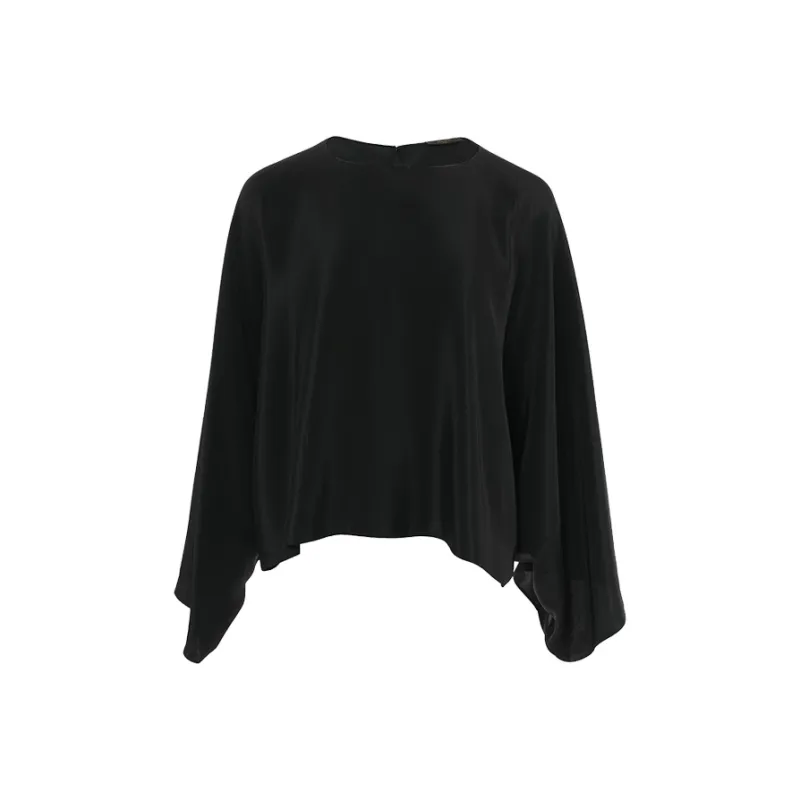 BESIONIA Batwing Sleeve T Shirt Women's Black-0