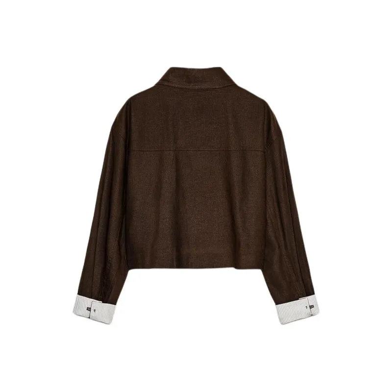 ZARA Jackets & Coats Women's Brown-1