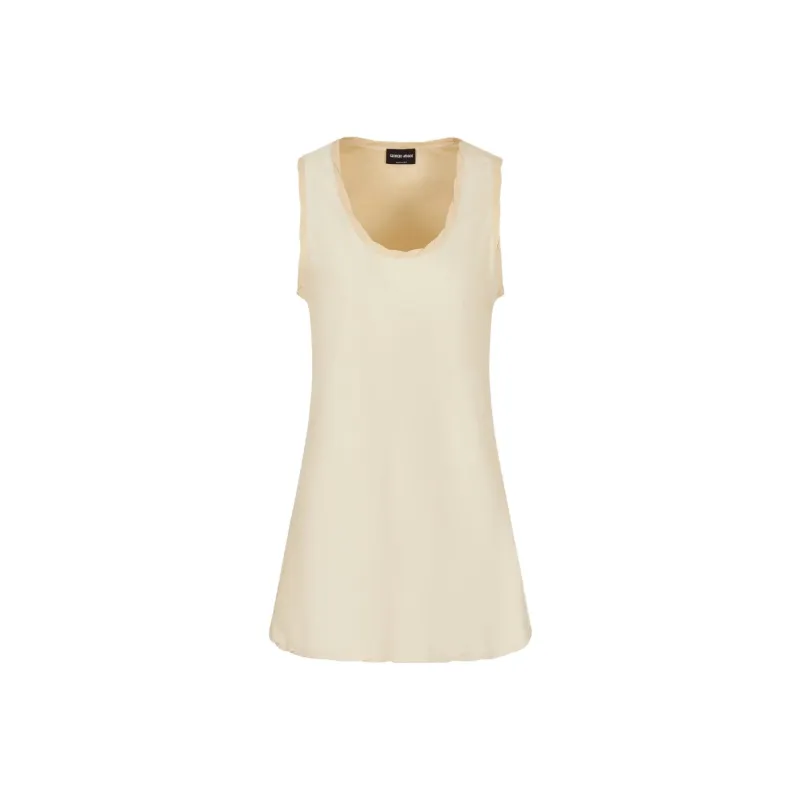 GIORGIO ARMANI Scoop neck Longline Vest-0