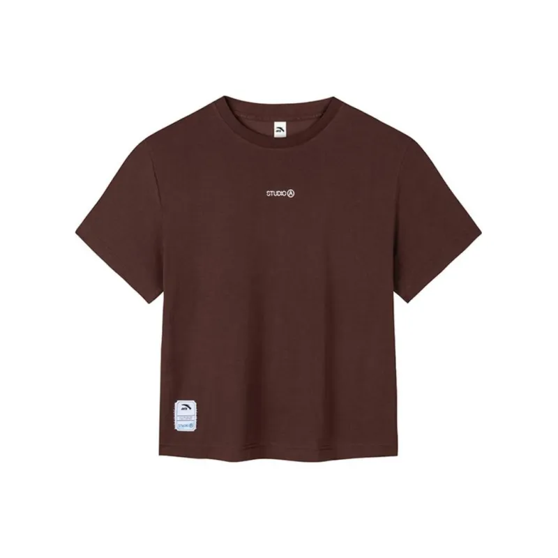 Anta Life Collection Sports Life Collection T Shirt Women's Maillard Brown-0