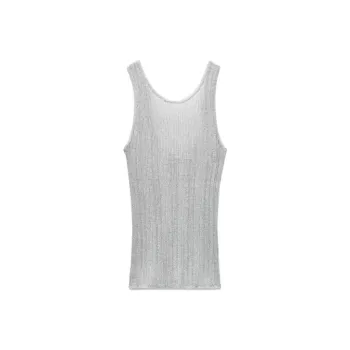 ZARA Tank Tops Women's Silver