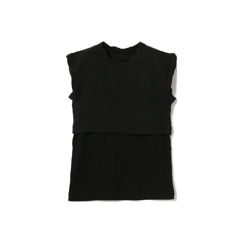 Beams Tank Tops Women's Black-0