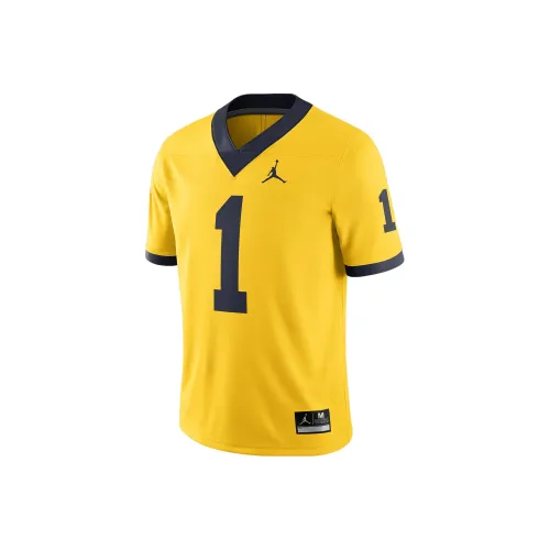 JORDAN Michigan Wolverines Soccer Jerseys Men Yellow