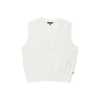 Vans Avenue Sweater Vest Tank Tops Women's White