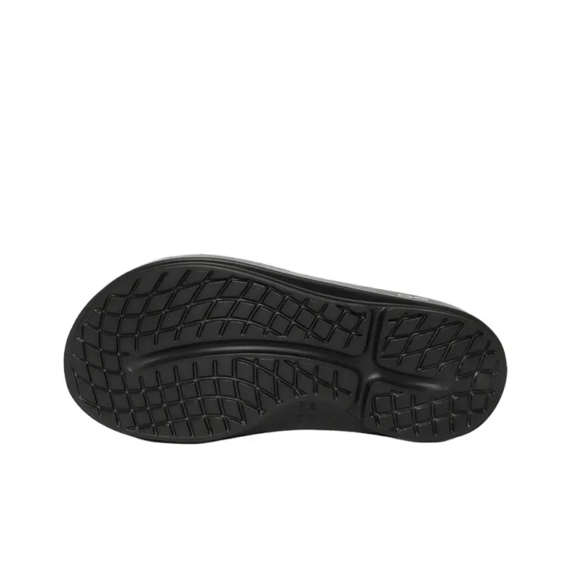 OOFOS Abrasion Resistant Flip Flops Unisex Black-3