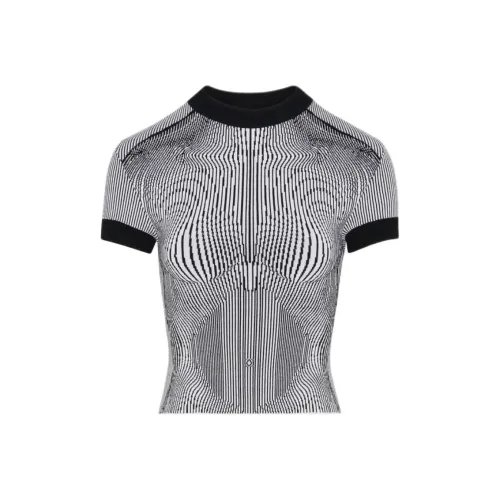 Jean Paul Gaultier The Morphing Pinstripes Jacquard T Shirt