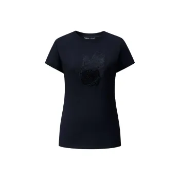 Shanghai Tang X Jacky Tsai Ruffled appliqué T shirt