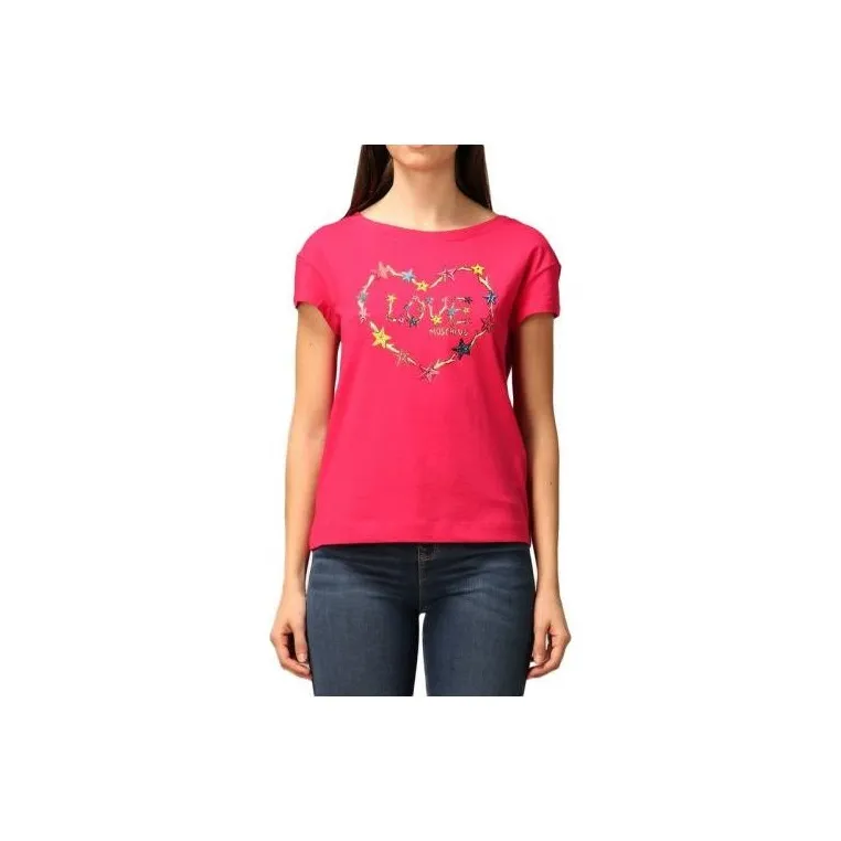 LOVE MOSCHINO T Shirt Women's Peach Pink-0
