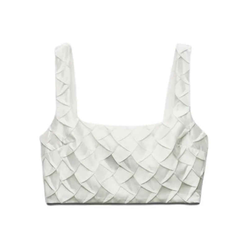 ZARA Tank Tops Women's White-0