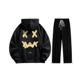 Clothing Sets (Black Top+Black Casual Pants)