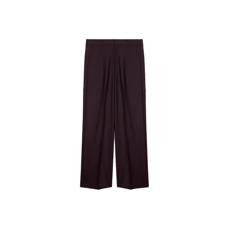 ZARA Stefano Pilati Collaboration Casual Pants Men Dark Purple-0