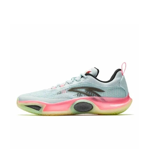 Anta Cushioning, Wear Resistant Mid Top Nitrogen Technology Basketball Shoes Men's Teal